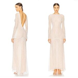 Stone Cold Fox x REVOLVE Luna Gown WhiteCream Lace bridal wedding XS